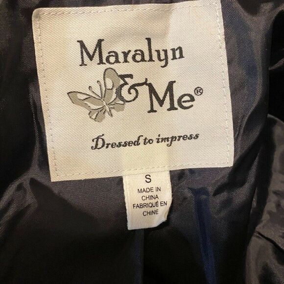 Maralyn Me Juniors Faux-Fur-Trim Hooded Asymmetrical Charcoal Coat Small NWT - Picture 8 of 9